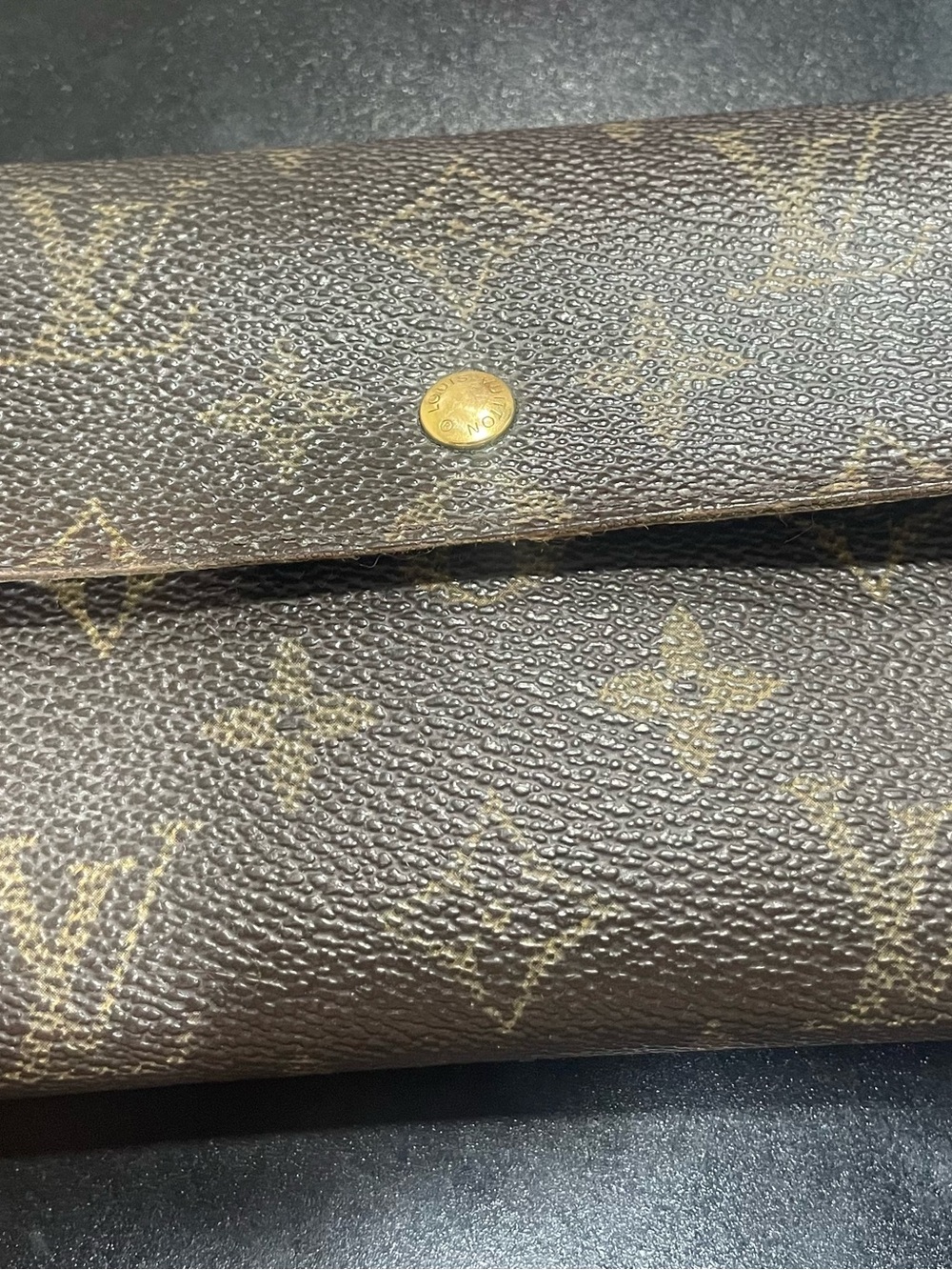 Louis Vuitton Monogram Canvas Clutch in Brown and Gold